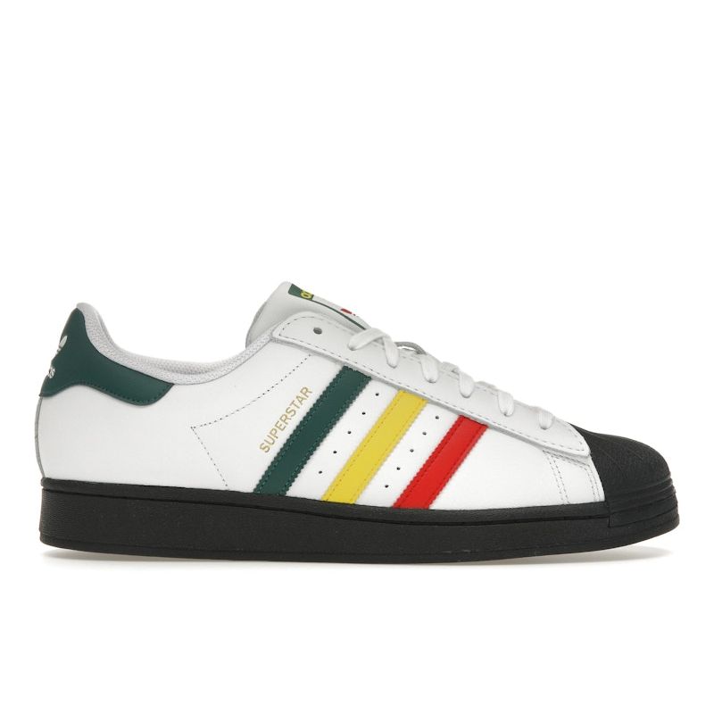 Adidas Superstar Rasta - White Men Sneakers Cloud-White Yellow Collegiate-Green IH3120