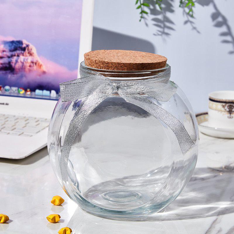Creative Glass Bottle with Sand, Shells, Lucky Stars, Paper Cranes, and Rainbow Pentagrams