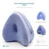 Heart Shaped Breathable Leg Pillow Orthopedic Memory Foam Knee Support Cushion for Elderly Side Sleepers Pain Relief
