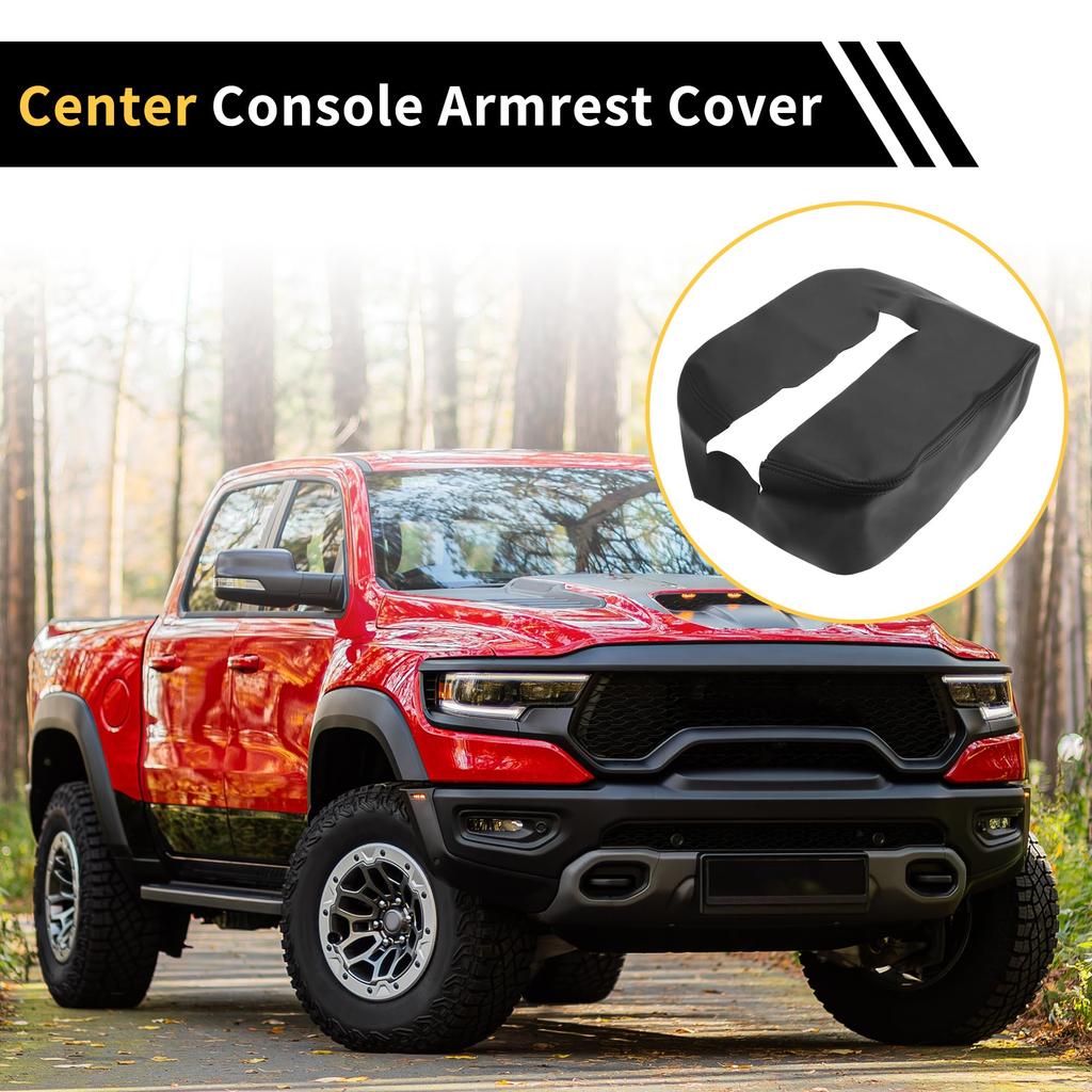 REPAIROCK Chevy Silverado 1500 2007-2014 Tahoe Middle Console Pad Armrest Protector Microfiber Leather Black