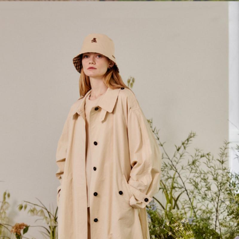Daks Women Beige Check Reversible Bucket Hat With Embroidery Dbhe5e119i2