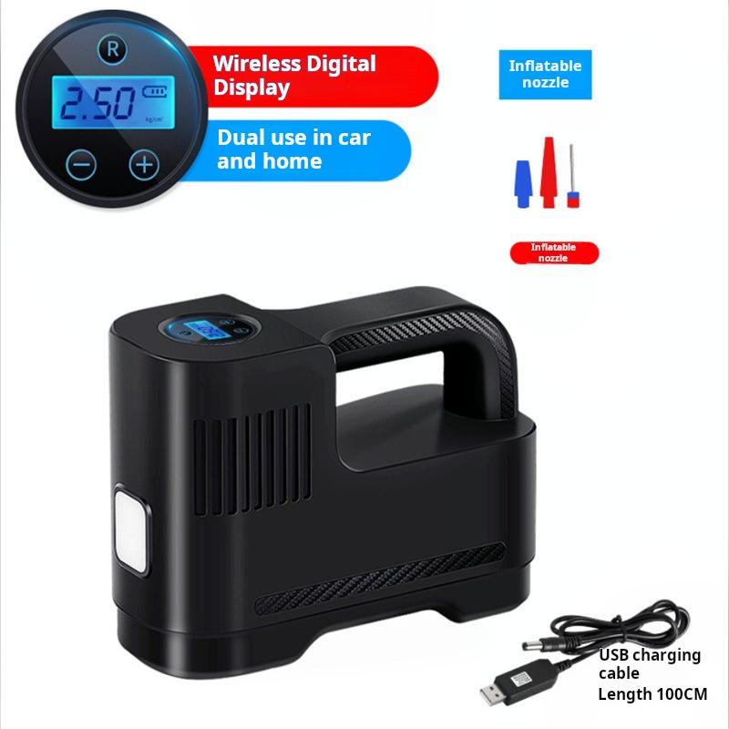 Car Inflator Pump Portable Inflator Pump High Power Digital Tire Inflator Intelligent Wireless Electric Inflator Pump