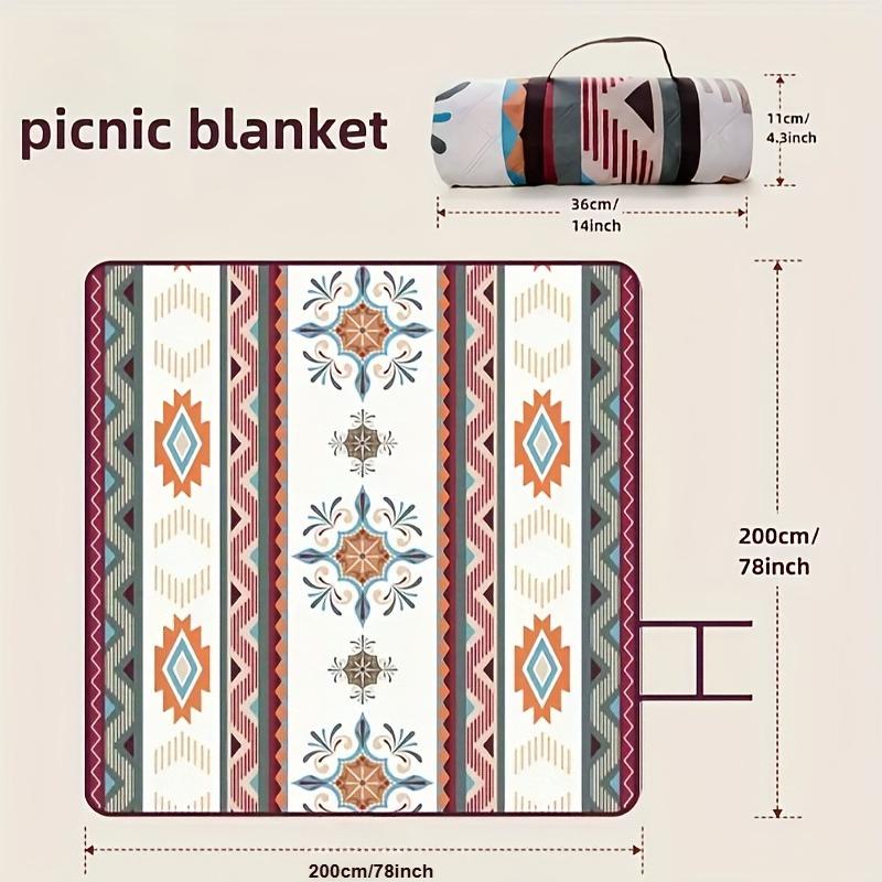 

Outdoor Camping / Portable Beach Mat, PU Coated Oxford Cloth, Bound Edge, Stamp End, Picnic Blanket