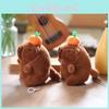 Stuffed Capybara Plush Toy With Wiggling Tail For Kids Gift And Bag Decor