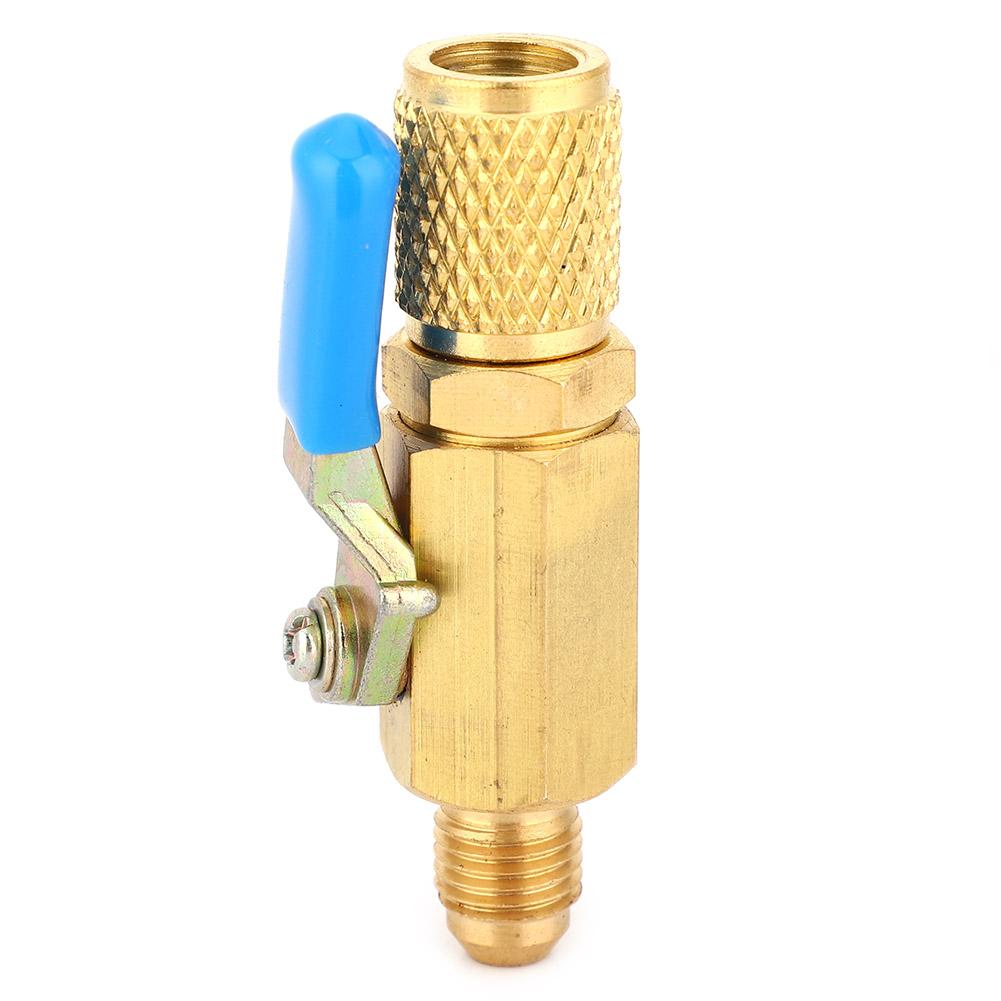 3 Stück Kugelhahn R12R134AR410 Kältemittel Kugelhahn Adapter Schalter für 14SAE Außengewinde Innengewinde(14