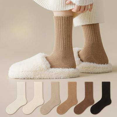 Women Winter Thick Warm Wool Ring Assorted Cotton Anti Pilling Tube Socks