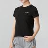 PUMA Embroidered Letter Outdoor Sports Fitness Running Comfortable Breathable Casual Round Neck Short Sleeve T-Shirt SS24 Women Tops Black 630356-01