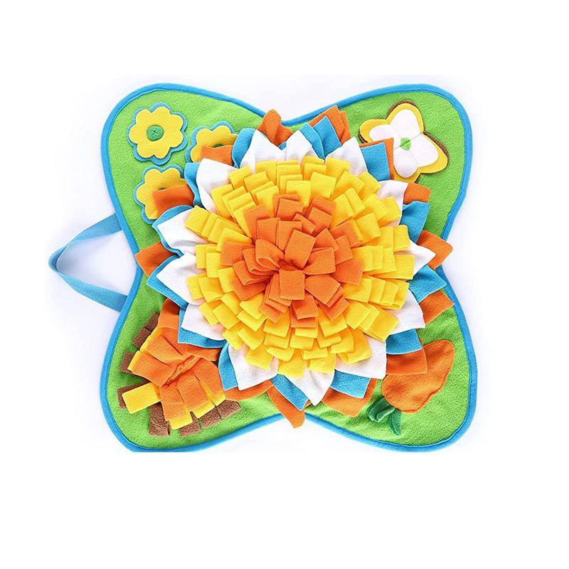 Flower‑Shaped Pet Snuffle Mat Washable Foraging Puzzle Toy Nose Work Slow Feeding Cushion for Small Medium Dogs