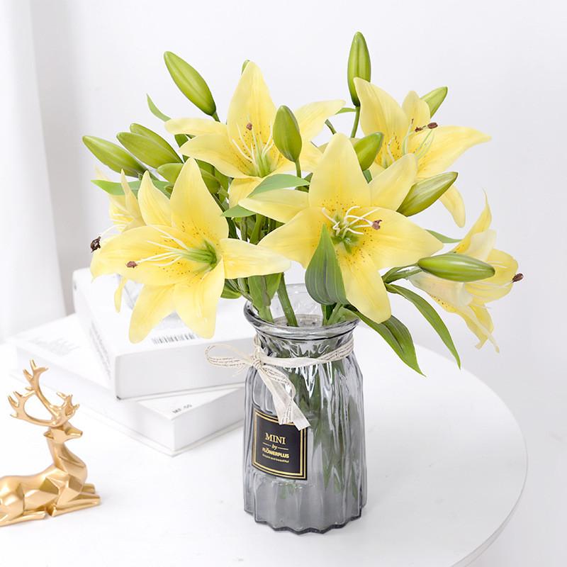 3d Fake Lily Flower Handcraft For Photography Wedding And House Decoration