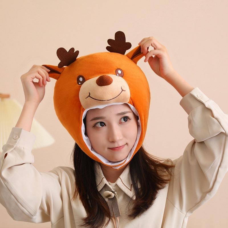 Christmas, Cotton-filled Elk Headgear, Hat, Photo Props, Cartoon Headgear, Performance Props