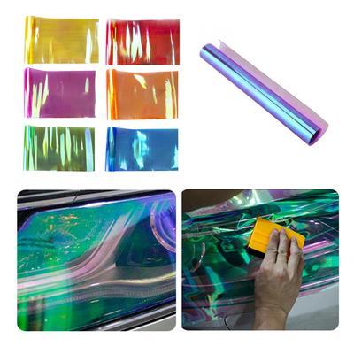 Car Styling Chameleon Headlight Taillight Vinyl Tint Car Sticker Light Film Wrap Automobile Headlamp Membrane Whole Car Decors
