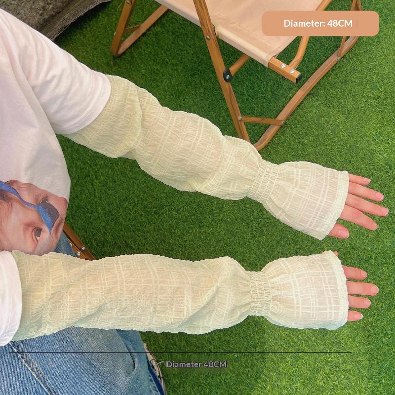 New Summer Fashionable Ice Silk Sun Protection Arm Sleeves Gradient Breathable Loose Fit Korean Style Outdoor Travel Ice Sleeves