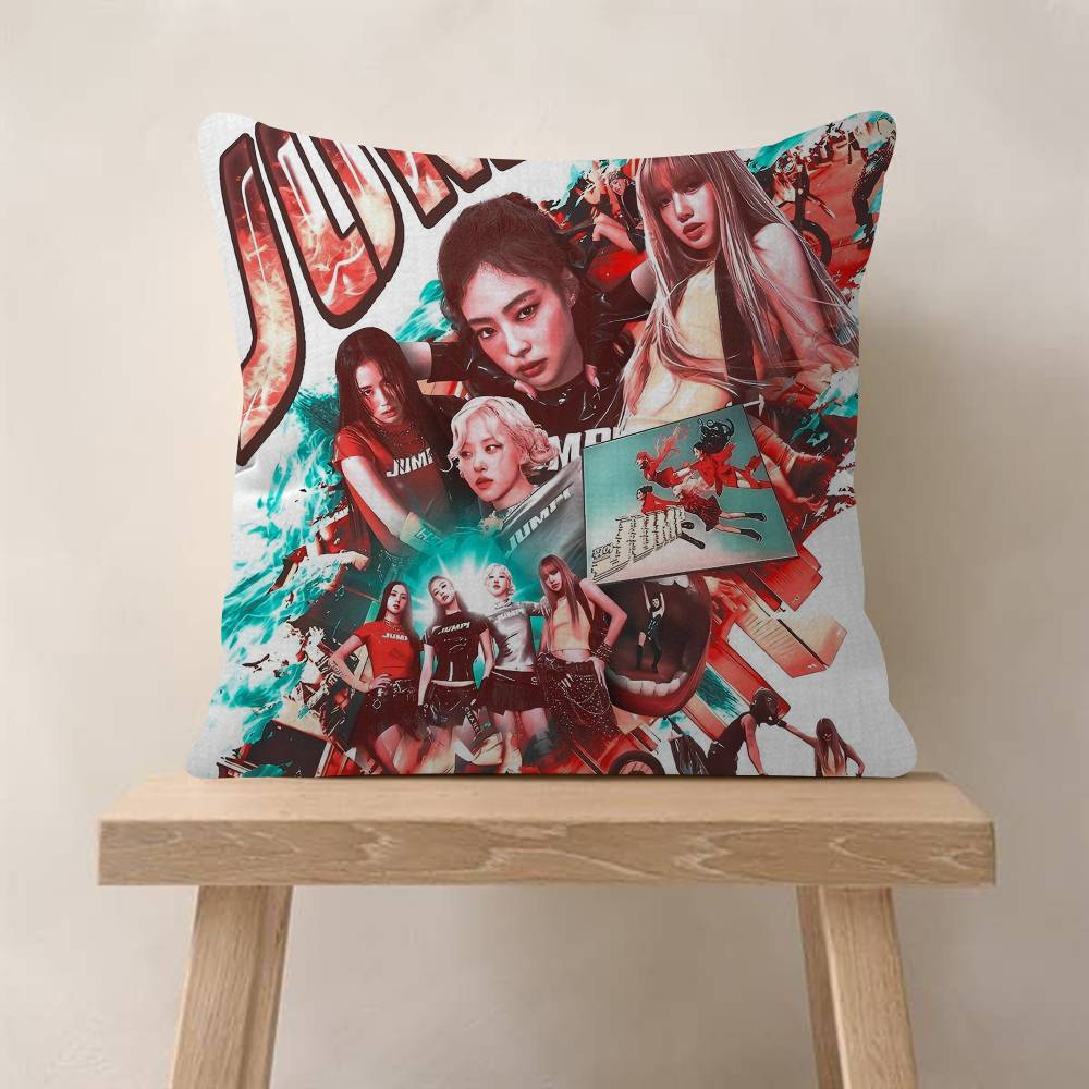 BBlack Kpop Group PPinks Gril Anime Personalized Picture Text Home Decorative Pillows Household Gifts Xcm