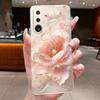 Handyhülle für Samsung Galaxy M36 F36 5G Weiches Transparentes Silikon Flexibles TPU Klare Hülle Luxus Mode Schmetterling Blume Hülle