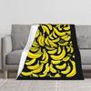 1PC Banana Vibes Only Shower Curtain Blanket Throw Furry Winter Blankets for Adults Bedding Home Interior Fluffy Plaid Sofa Knee
