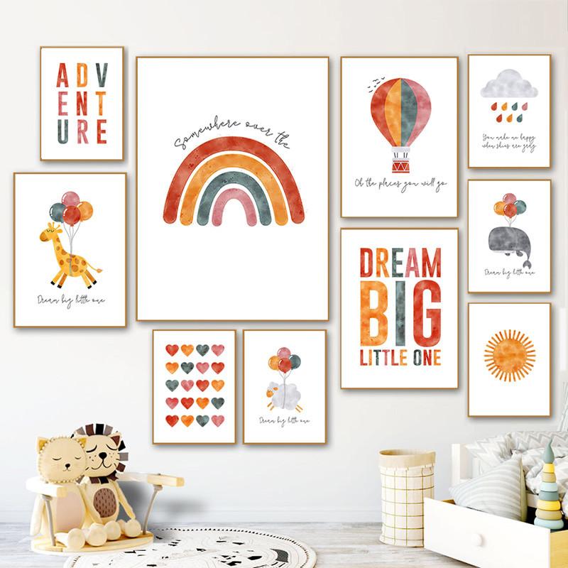 

Детские принты с мультяшными животными, художественный принт, постер, детская картина, холст, картина, детская комната, Настенный декор в детскую HD3047