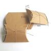 50pcs Kraft Paper Pillow Boxes Wedding Party Favor Candy Box Holiday Birthday Supplies Packaging Mystery Box Paper Bag