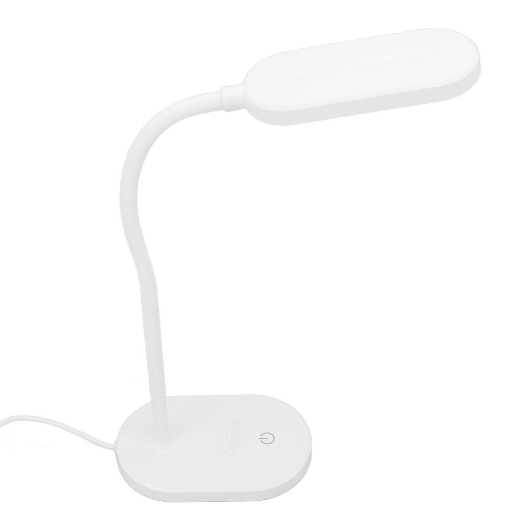 LED Desk Lamp ABS 5V 2.8W 5000K 12 LED Beads Adjustable Neck USB White Light Touch Control Table