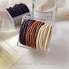50pcs High elastic rubber bands, women's hair rope headwear, durable, does not hurt hair, simple hair tie