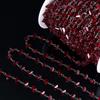 Red Beads Crystal Stone Chains 1Meter Tassel Chain Fashion Copper Chain  for Necklaces Bracelets