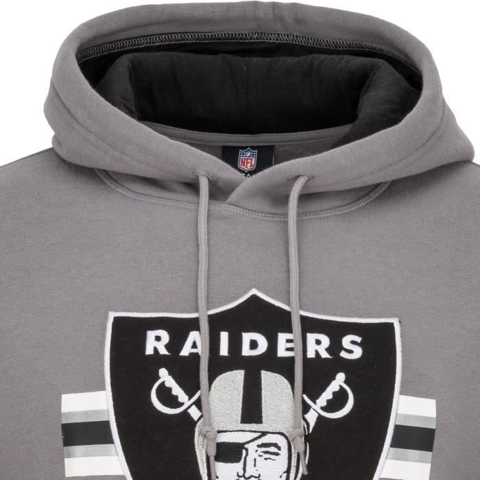 Hoody - New Era - NFL SIDELINE - Las Vegas Raiders - Gris - 80% coton, 20% polyester