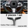 Safety Seat Belt Buckle / Pillar B / Gear Shift Box Panel Cover Trim For BMW X5 G05 X7  -  Carbon Fiber Look Interior