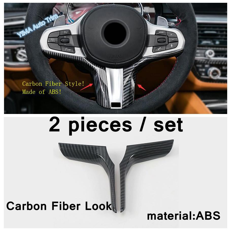 Safety Seat Belt Buckle / Pillar B / Gear Shift Box Panel Cover Trim For BMW X5 G05 X7 - Carbon Fiber Look Interior