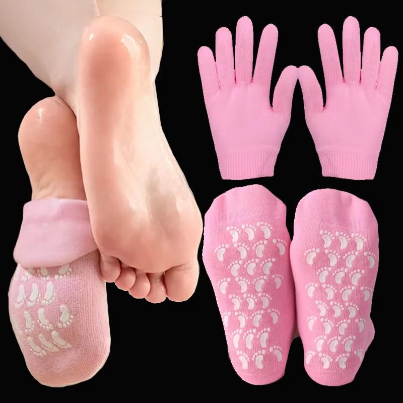 Silicone Moisturizing Mask Socks Reusable Exfoliating Anti Crack Protective Gloves Dry Dead Skin Remover Tools Hand Foot Care