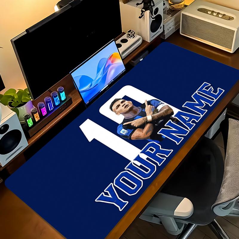 Tappetino per Mouse Personalizzato Inter Milan Grande Cuscino per Tavolo da Gioco Antiscivolo Laptop Tablet Mousepad Grande Tappetino XXL Mini PC Tappetino da Gioco Con bordo bloccato_XIA