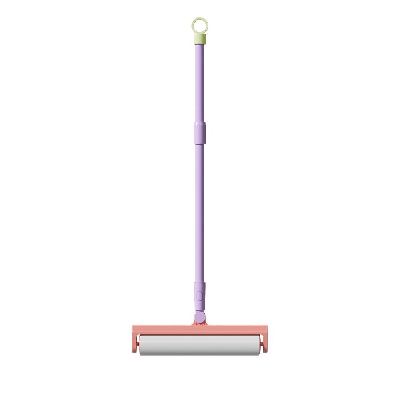 Long-Handled Lint Roller Brush for Hair Removal with Tearable Paper