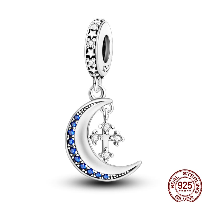 Copper Tarot Star Moon Sun Cross Bible Holy Blessing Amulet Beads Fit 3Mm Pan Original Bracelet Diy Gift