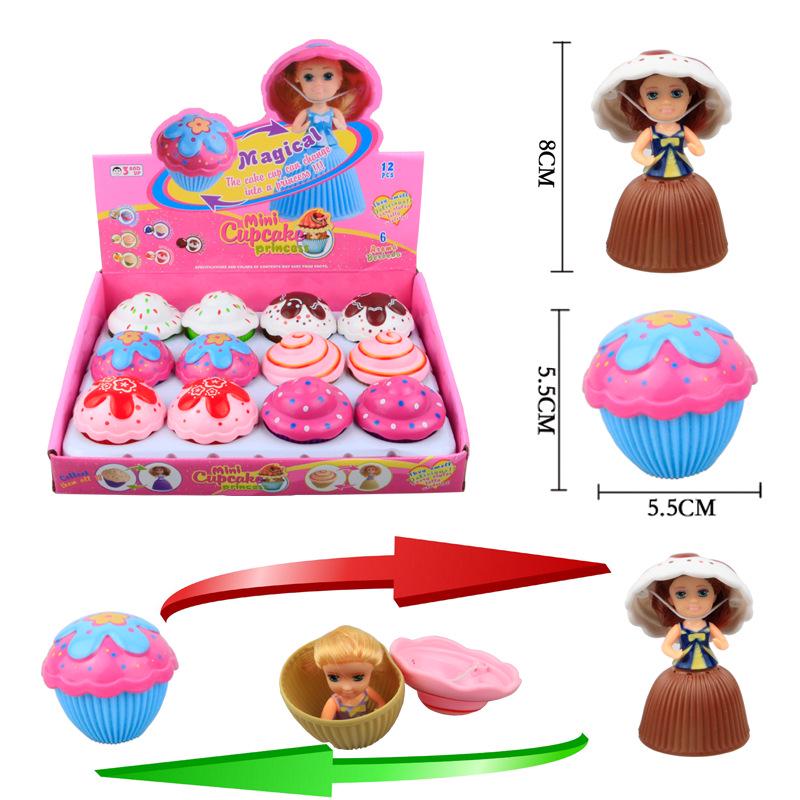 

12pcs Mini Cupcake Princess Surprise Cute Magic Princess Doll For Toys Children