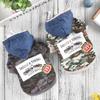 Camouflage Sweatshirt Dog Winter Clothes With Denim Hat Warm Pet Hoodie Coat XS 4L French Bulldog Pug Small Medium Puppy Apparel