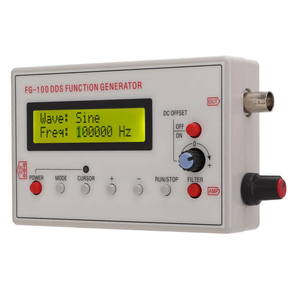 Signal Generator DDS 1Hz‑500kHz Sine 1Hz‑20kHz Square Sawtooth Triangle Wave Accessory