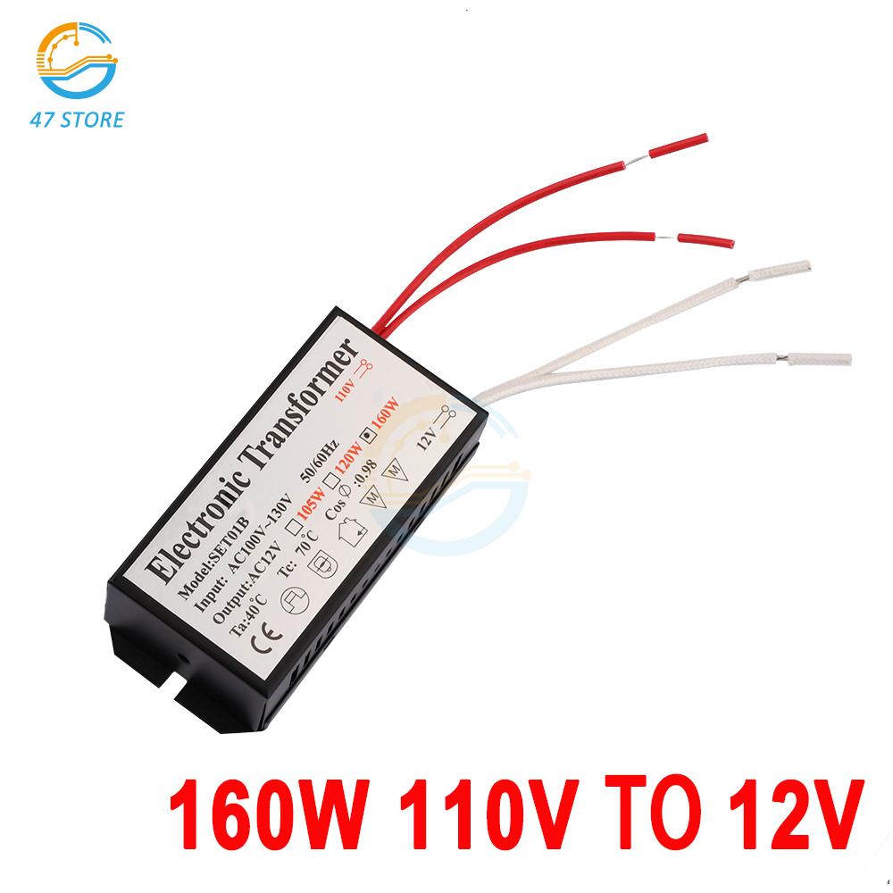 AC110V/220V To 12V Step Down Voltage Converter Power Halogen Lamp Lighting Transformer Regulator LED Driver for Ceiling Cabinet