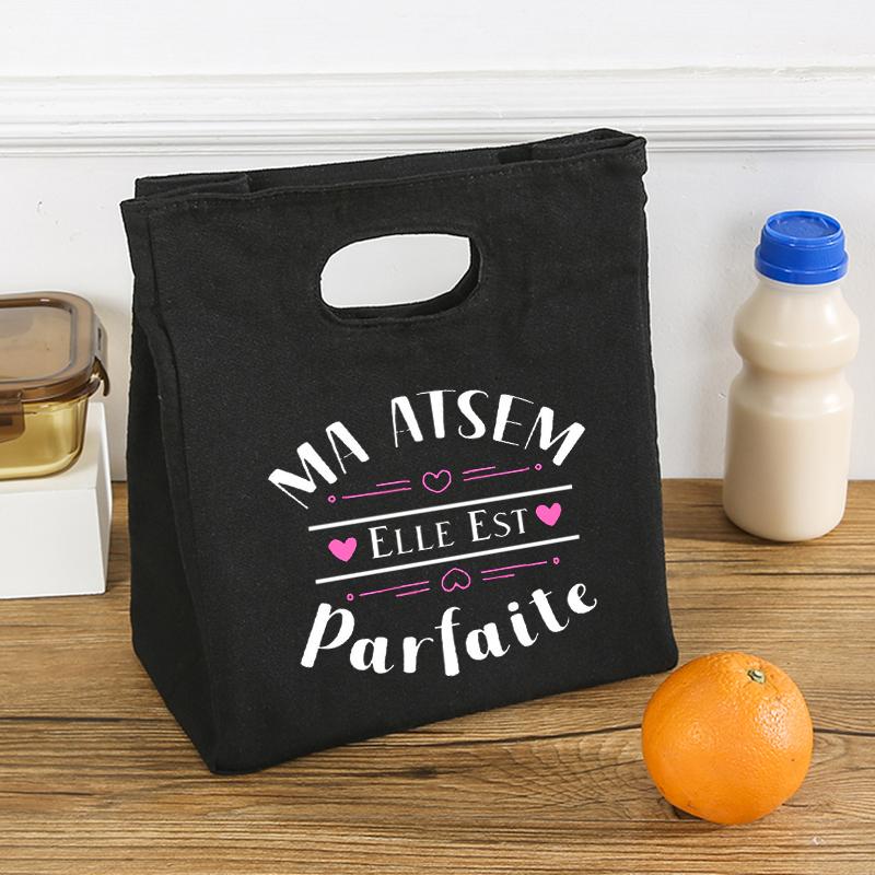 Une Super Atsem Toi Ne S'oublie Jamais Comme Print Lunch Bag Summer Jiuce Ice Cooler Bag Picnic Insulated Thermal Bag Astem Gift