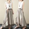 Summer Japanese and Korean Irregular Patchwork Plain Skirt Women