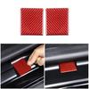 Red Carbon Fiber Exterior Car Door Sill Trim Sticker Cover For Tesla Model 3 23+