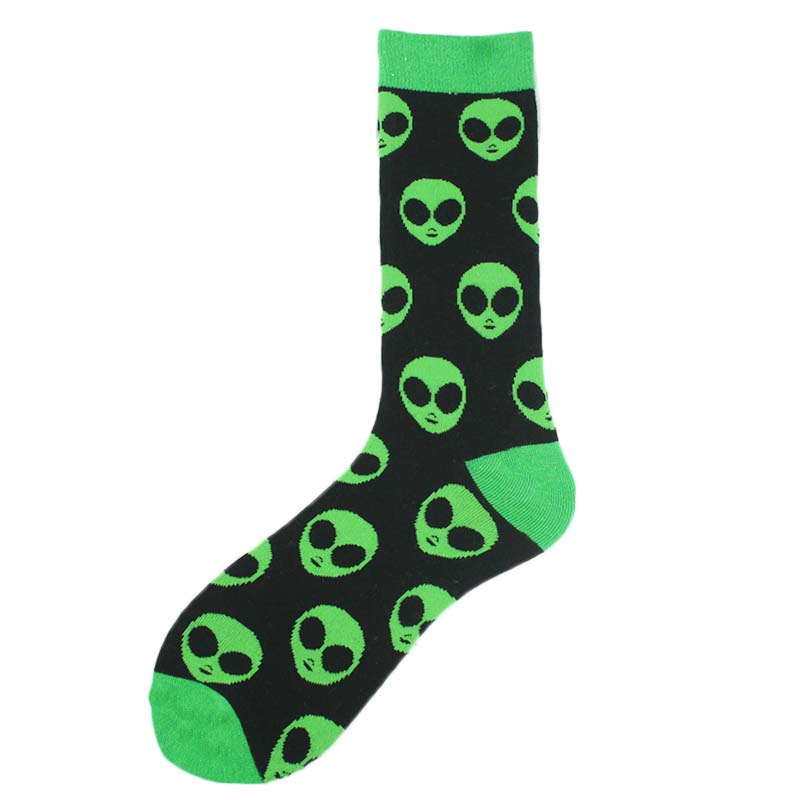 Happy Colorful Funny Socks Men Skateboard Shark Dinosaur Astronaut Planet Divertidos Hip Hop Sokken Harajuku Unisex Crew Socks