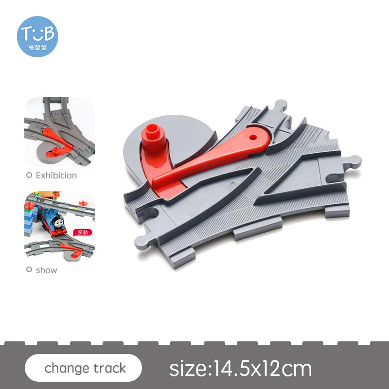 Big Size Block Bricks Train Tracks  Traffic Stop Lights Straight Duploes Black Accessories Diy Hot Toys For Children Baby Gift