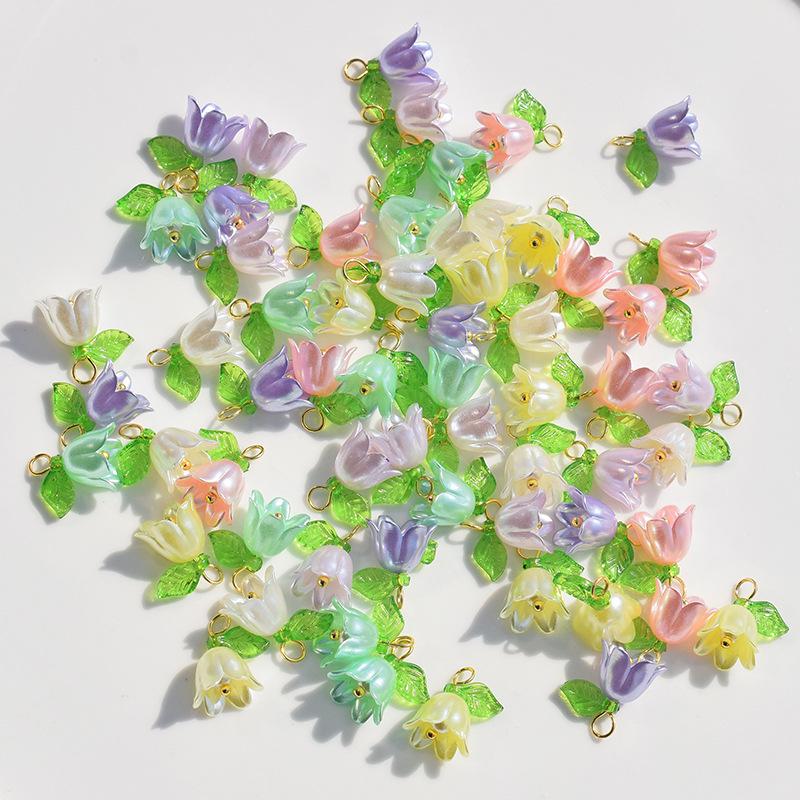 Pearl Lily of the Valley 3D Leaf Flower DIY Jewelry Kit: Bracelets, Necklaces, Earrings