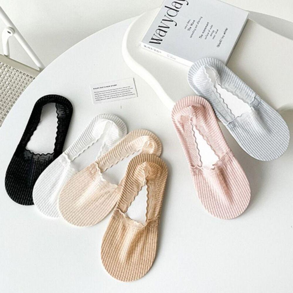 

Breathable Invisible Boat Socks Hollow Mesh Socks Simple Lace Socks