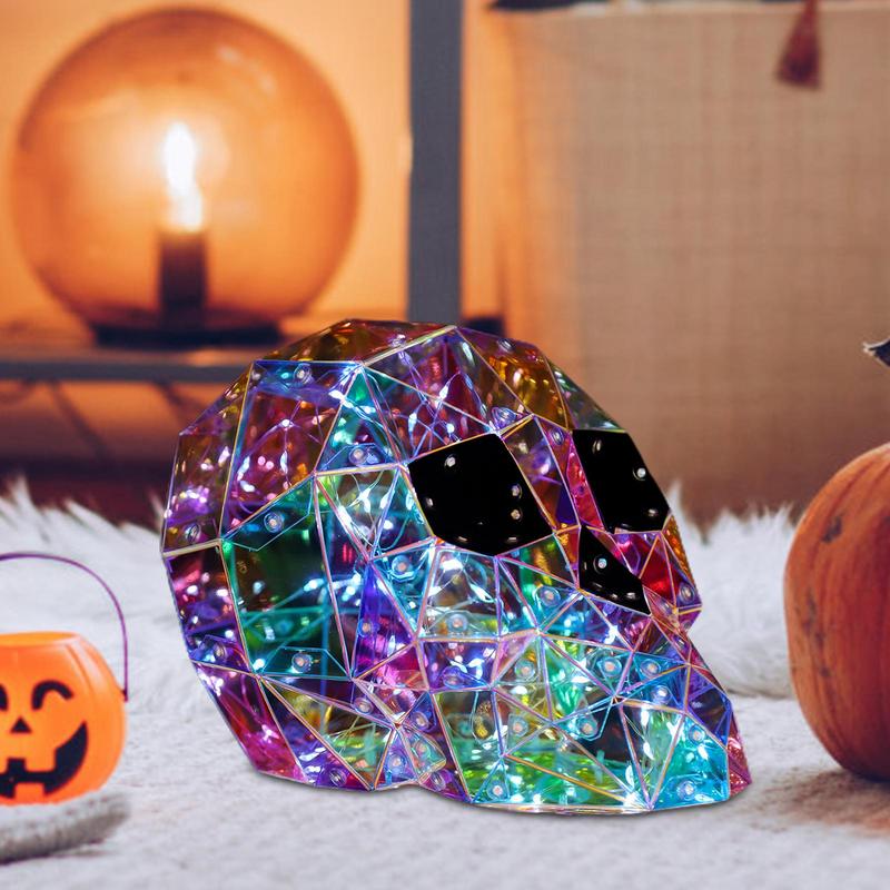 Halloween Color Changing Decor Halloween Spooky Led Lights Decor Skeleton Decoration Color-Changing Funny Holiday Lights USB