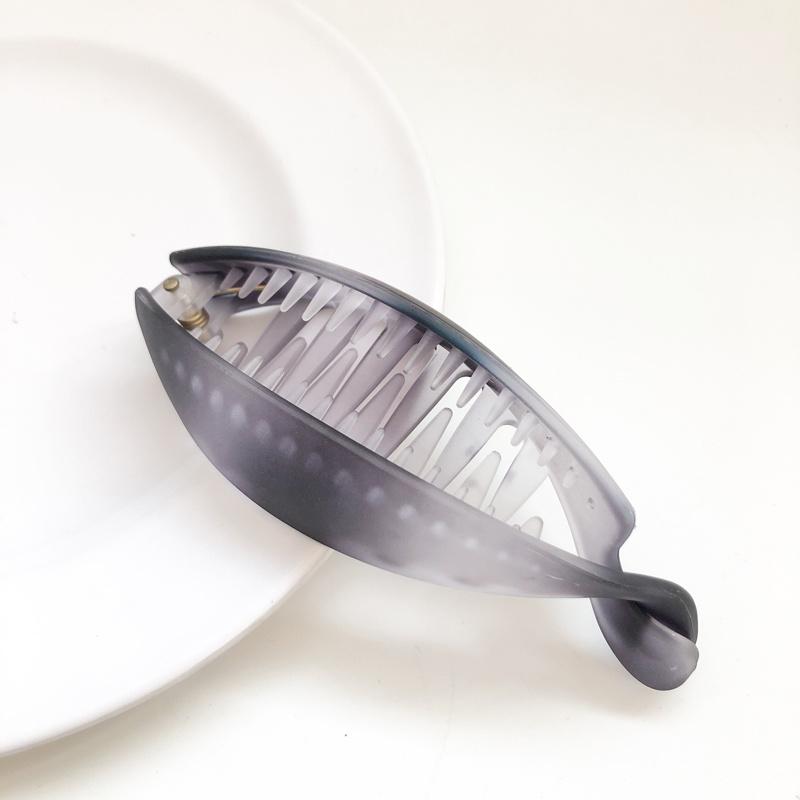 Pferdeschwanzhalter Haarklammern verdicken transparent Gummilack Acryl Bananen Haarspangen Zubehör rutschfeste Zähne Klemmen Haarnadel