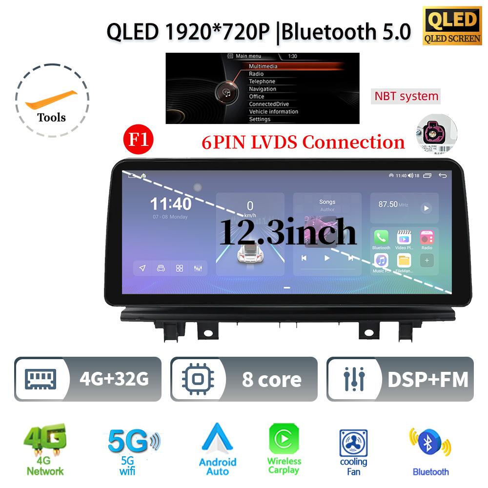 

12,3 для BMW X1 F48 X2 F49 2016-2017 Android 14 автомобильное радио мультимедиа GPS навигация Bluetooth WIFI CarPlay сенсорный экран стерео CHINA