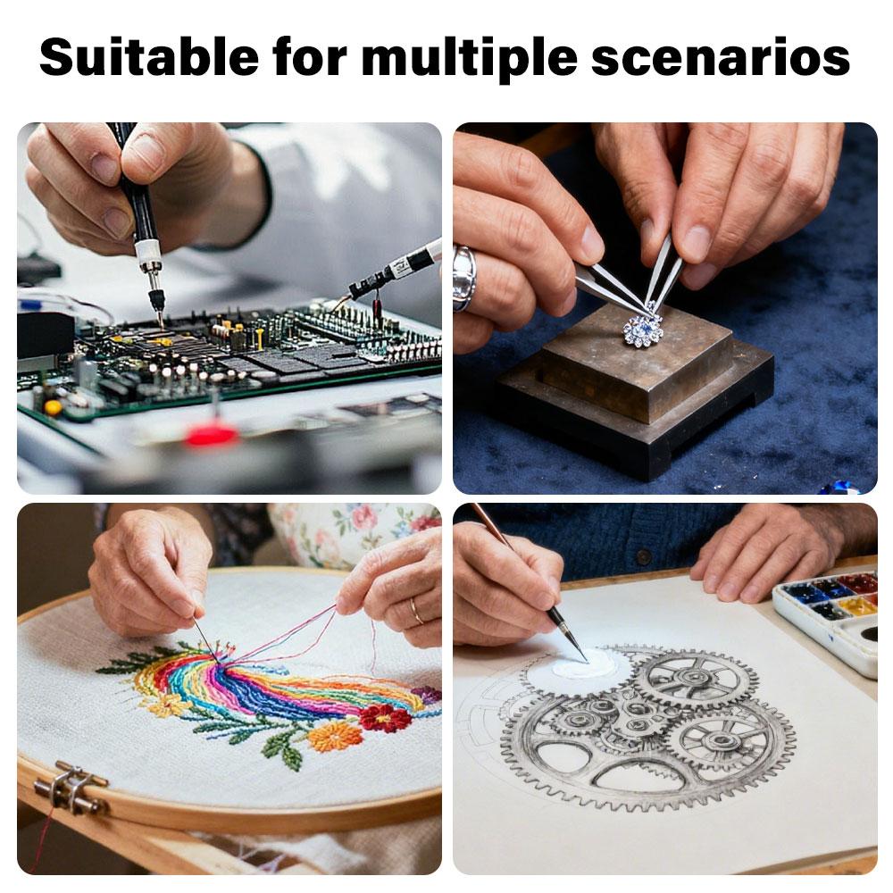 Magnifying Glass 8X/15X/23X Jeweler Watchmaker With LED Light Telescopic Headband Magnifier Glasses Reading Loupes Eyewear