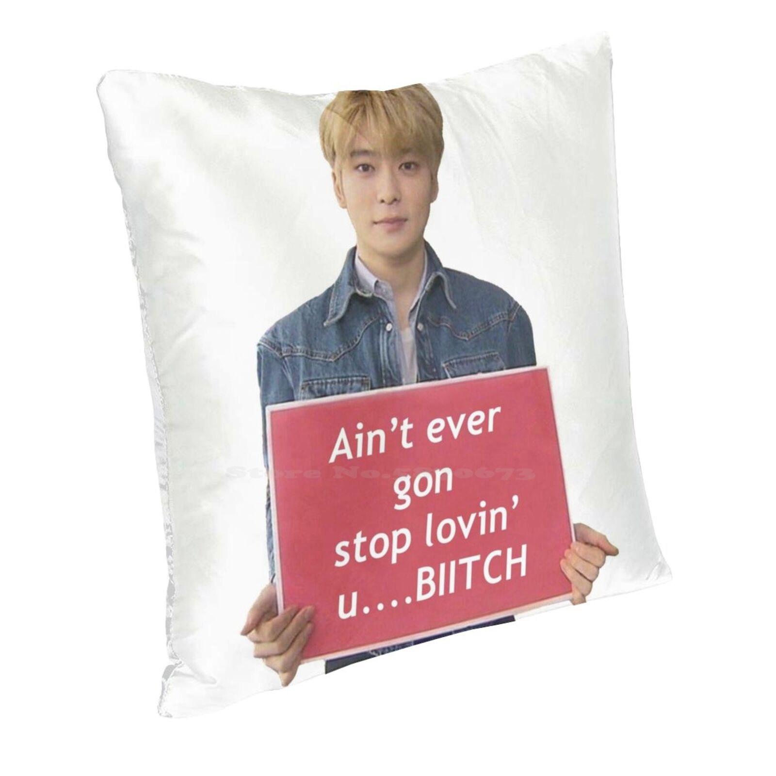 Nct Jaehyun Soft Comfortable Pillowcase Nct 127 Nct U Nct Meme Jaehyun Meme Peach skin 18*18(CM)-1Pcs