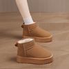 Snow boots women's height increase warm boots within 2025 classic platform cotton shoes women's versatile velvet thickened short boots women
