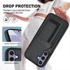 For Samsung Galaxy S25 Magnetic Case TPU + PU Leather Phone Back Cover with Detachable Card Holder