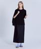 BASIC HOUSE Women'S 40-Count Relaxed Fit Crew Neck Short Sleeve T-Shirt Black Lats0209